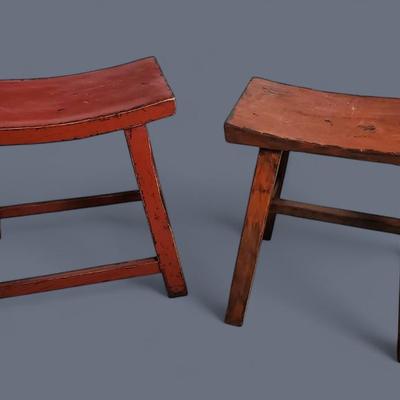 Asian Style Stools - Larger Is 18x10x18”