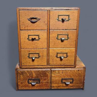 Vintage Card File Drawers