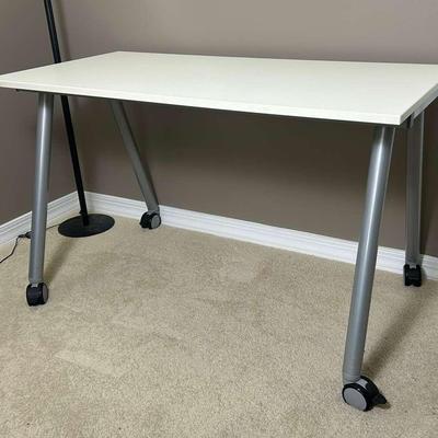Ikea Galant Desk On Casters - 47.5x23.5x27.75"