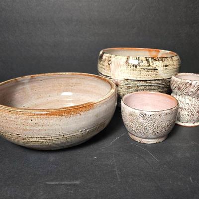 Art Pottery Bowls & Creamer