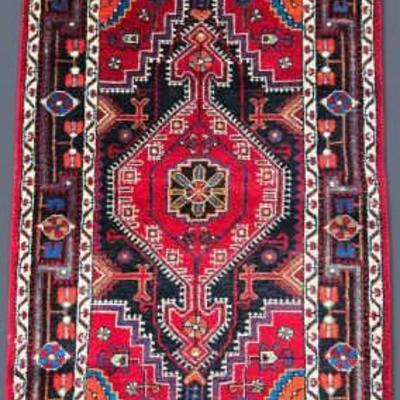 Persian Hamadan Style Wool Rug - 3'4"x4'11"