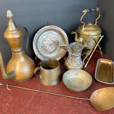 Antique Middle Eastern & Vintage Copper & Brass