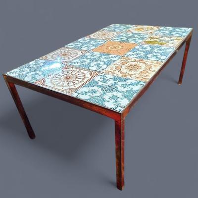 Custom Tile Top Coffee Table - 19x31x13"
