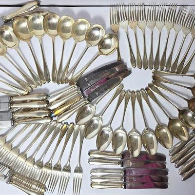 Vintage James Deakin & Sons Silver Plate Flatware, Service for 12