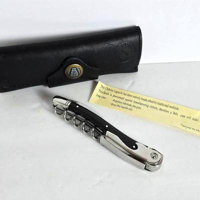 Laguiole Chateau Waiter's Corkscrew With Leather Case - Monogrammed