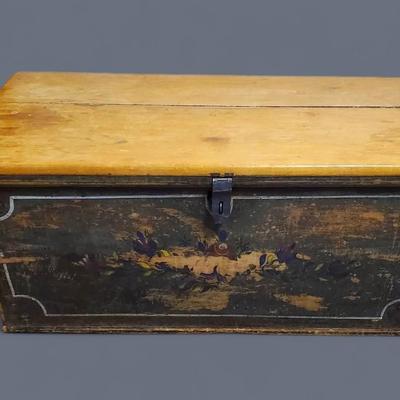Antique Painted Primitive Chest - 39x21x18”