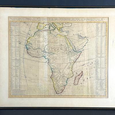 Early 18th Century Map Of Africa By Henri Abraham Chatelain - Hand Colored Copper Engraving 