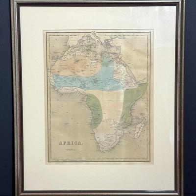 1841 Map Of Africa By SG Goodrich - Framed 22x19”