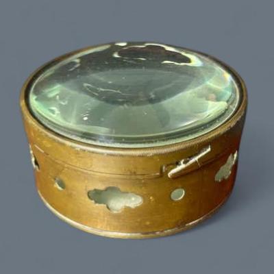 Vintage English Brass Double Magnifying Glass