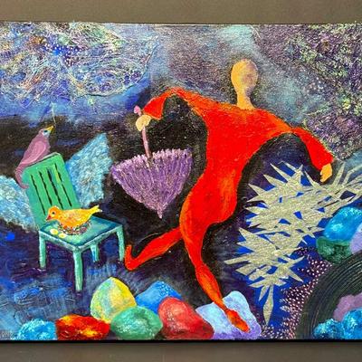 Painting & Collage On Canvas - 16x20”