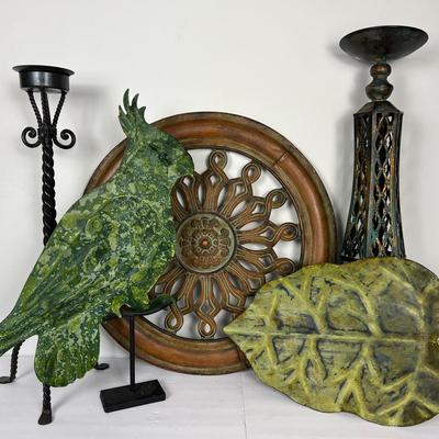 Metal Decor: Candleholders, Leaf & Wall Decor 