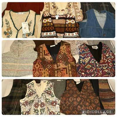 Vintage Womens Vests: Wrangler, Banana Republic, Jantzen, & More
