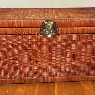 Wicker Blanket Chest 16"h x 32"w x 16.5"d