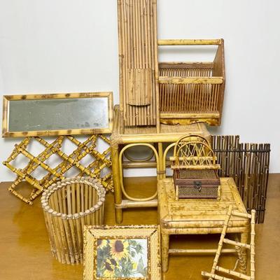 Bamboo Home Decor & Accessories: Stands, Magazine Rack, Mirror. More