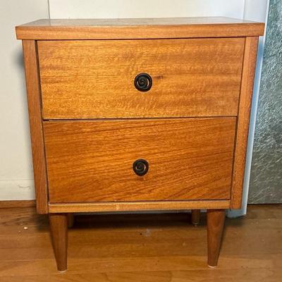 Mid-Century Modern Pegleg Nightstand 23"h x 18.25"w x 11.5"d