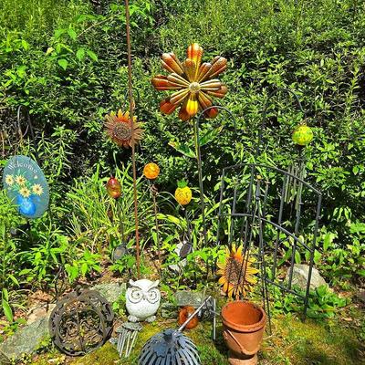 Metal Flowers, Wind Chimes, Plant Hooks, And More Outdoor Decor