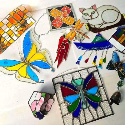 Stained Glass Decor: Suncatchers, Votive Holders, Lamp Shade & More
