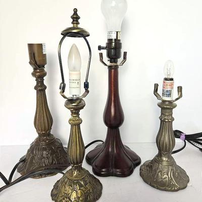 Art Nouveau Style  Lamp Bases – Ready for Stained Glass Shades