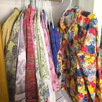 Woman's Print & Patterned Jackets, Tops, Skirts - Size M & L, Some Petite