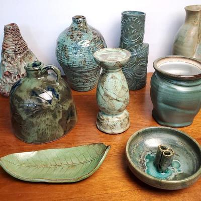 Art Pottery - Green Tones 