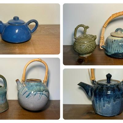Pottery Teapots (6 Count) (LR507)