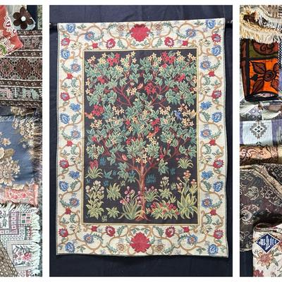 Brocade Tapestry Style Wall Hanging, Table Top Runners and Throws 