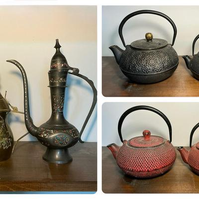 Cast Iron & Metal Tea & Coffee Pots