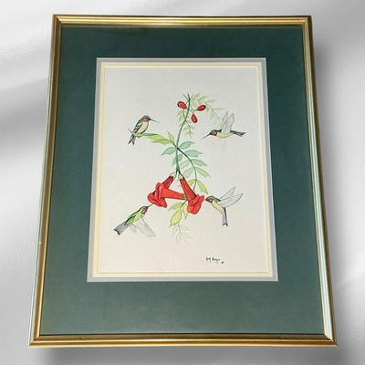 Bonner Hummingbird Watercolor (17 x 21) (LR525)