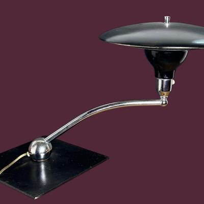 MCM Flying Saucer Desk Lamp - 14”h 