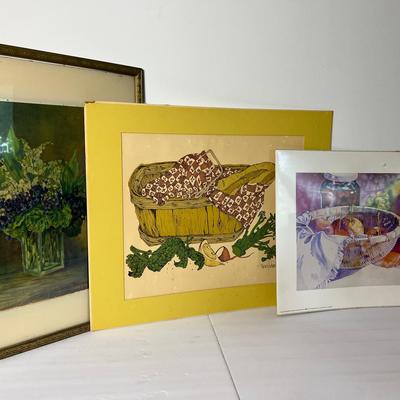 Still Life Prints, Including Vintage Framed M. Streckenbach