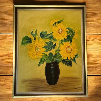Beryl Ventress Sunflower Painting (24 x 30) (LR519)