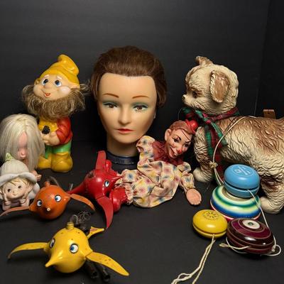 Vintage Toys: Mobley Squeak Dog With Sleep Eyes, Kamar Flower Child, MCM Birds & More