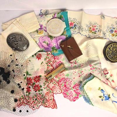 Vintage Hankies & Compacts, More