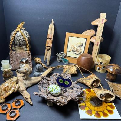 Mushroom Mania & Boho Decor: Ceramic, Wood, Stone & More