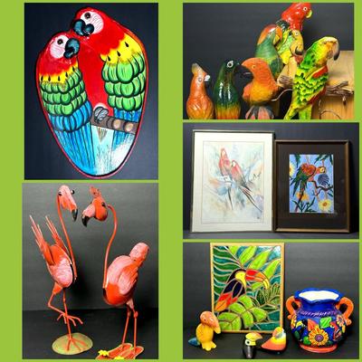 Parrot & Tropical Bird Decor: Figurines, Art & More