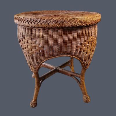 Wicker Side Table - 25x26”