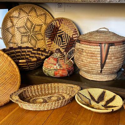 Coil & Wicker Baskets, Vase & Bowls