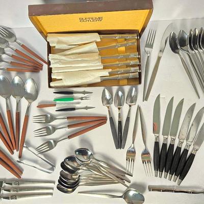Mid Century Flatware: Ecko Eterna “Prince”, Bamboo Steak Knife Set, More