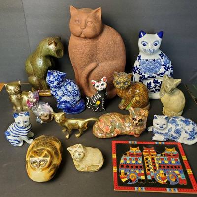 Cat Figurines: Ceramic, Clay, Metal & More