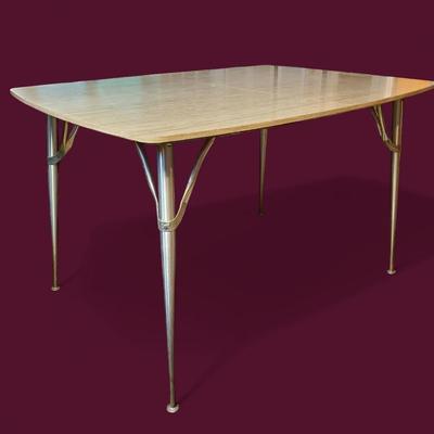 MCM Formica Top Kitchen Table - 44x34x29”
