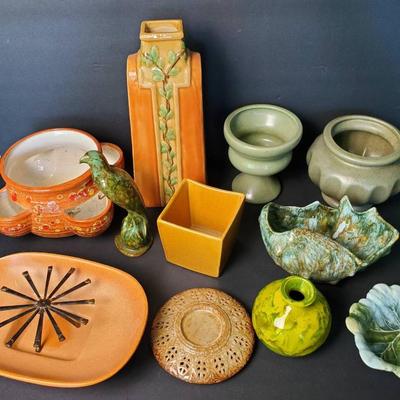 MCM Pottery: Haeger, McCoy, Strawberry Pot, Figurines