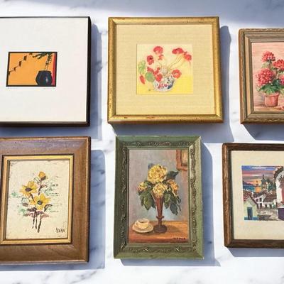 Miniature Art - Paintings, Signed Photo - Largest 7x7"