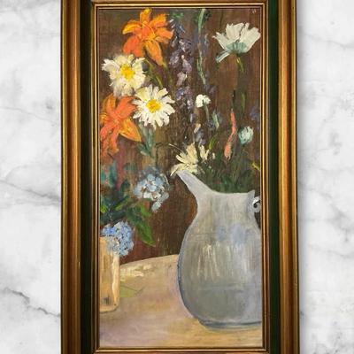 Still Life Painting - Framed 13 x 23"