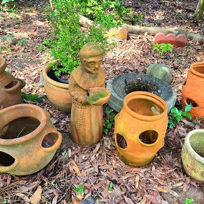 Strawberry Pots, Statue, And More