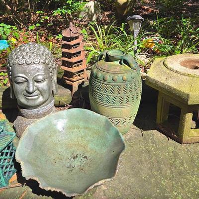 Outdoor Decor: Cement Lantern, Vase, And More
