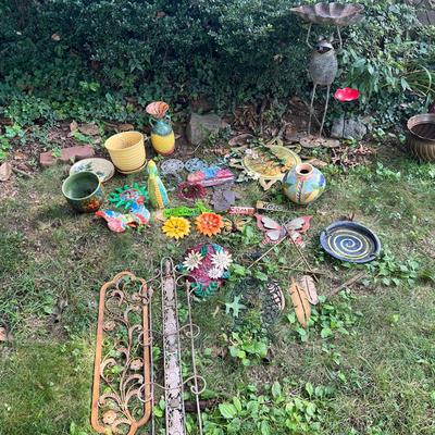 Yard Decor: Frog Bird Bath 30”h, More