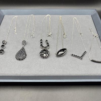 Black Spinel Necklaces And Braclet 925 Silver