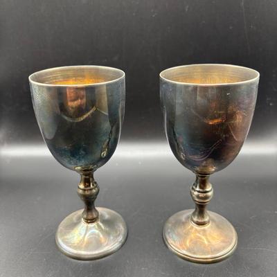 Silver plate Wine Goblets - Italy