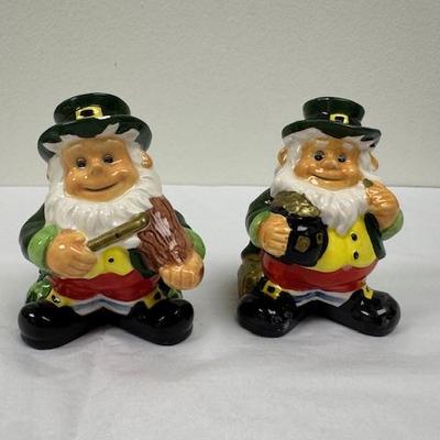 Vintage Leprechaun Salt and Pepper Set