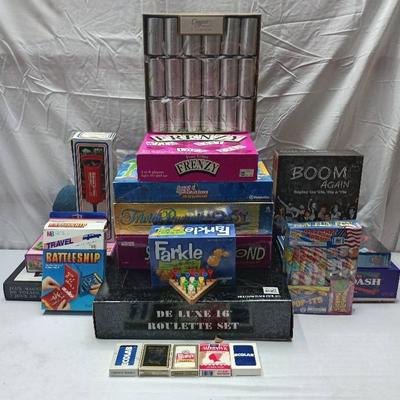 Ultimate Game Night & Casino Lot – Board Games, Cards, & Deluxe Roulette Set